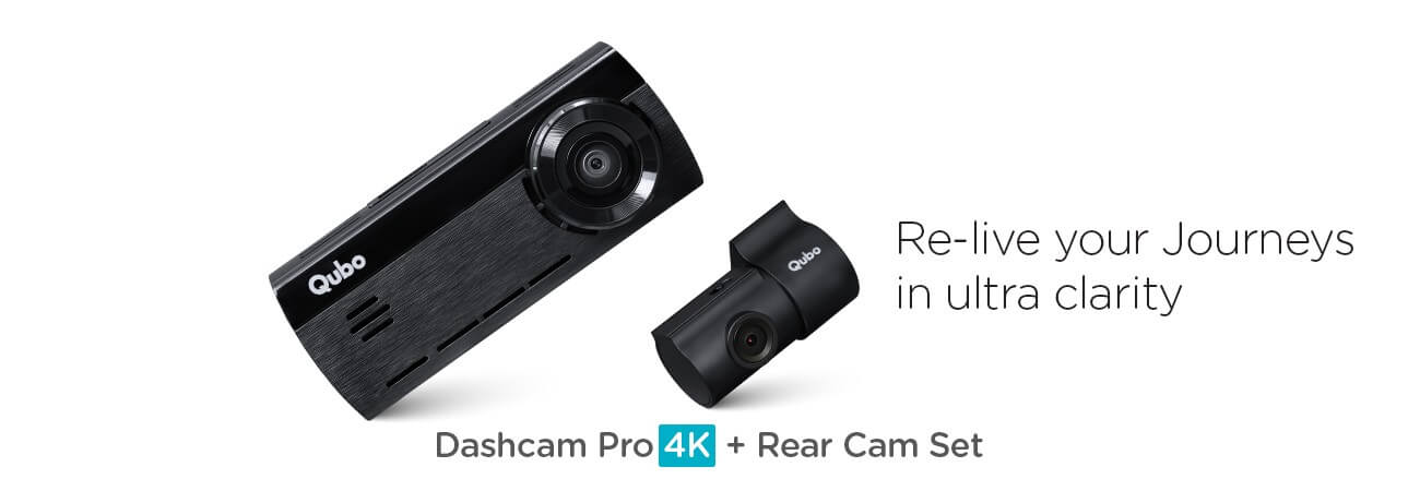 Qubo Dashcam Pro 4K (Front & Rear)