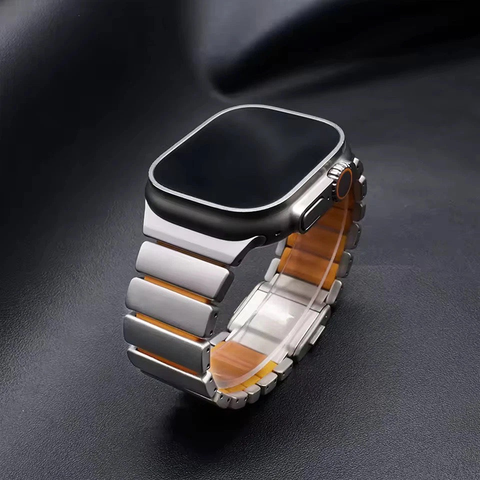 REDEFINE Magnetic Stainless Steel Silicone Rugged Band For Apple Watch 44/45/46/49 mm