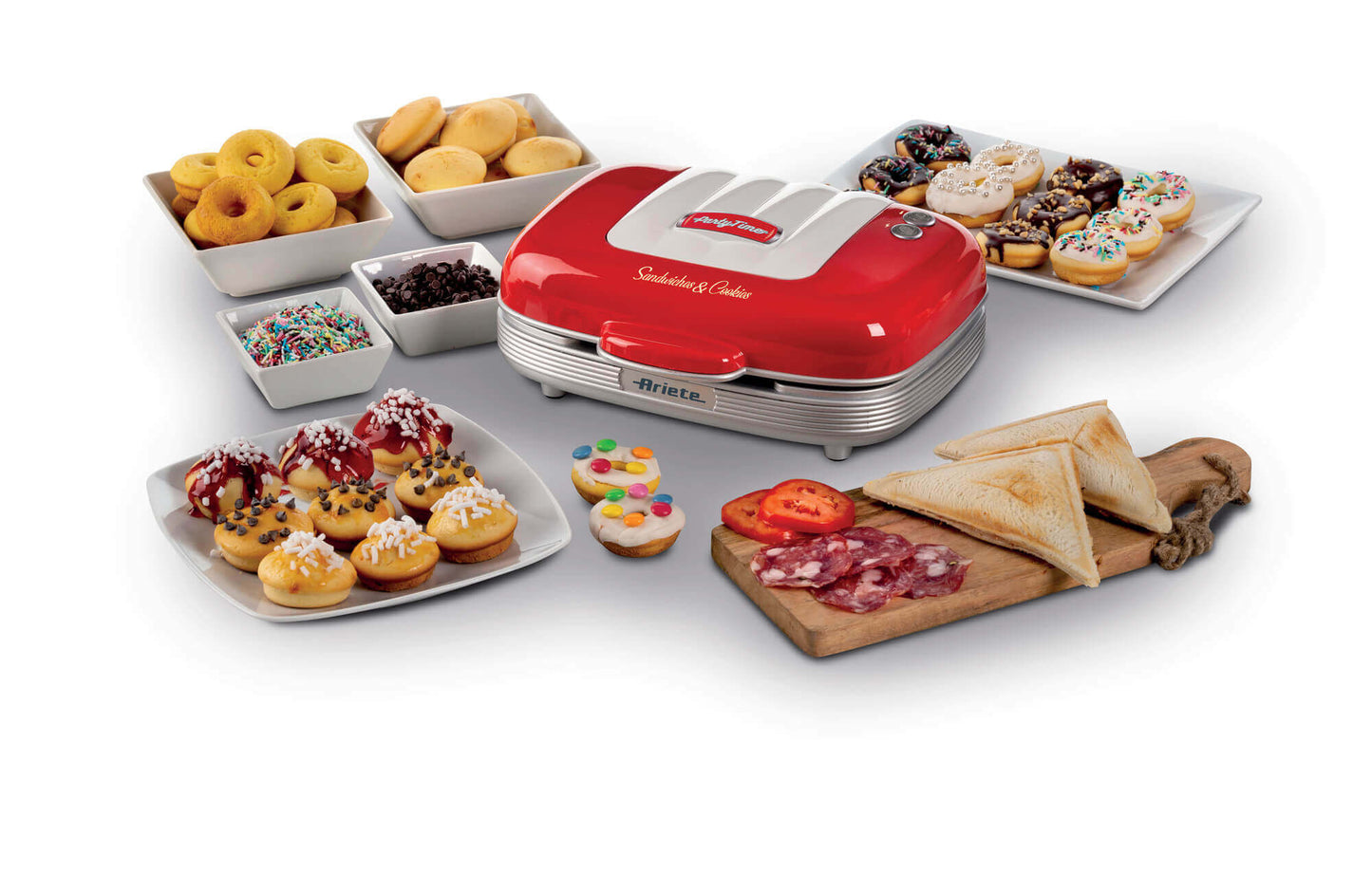 SANDWICHES & COOKIES PARTY TIME RED 3in1 by ARIETE