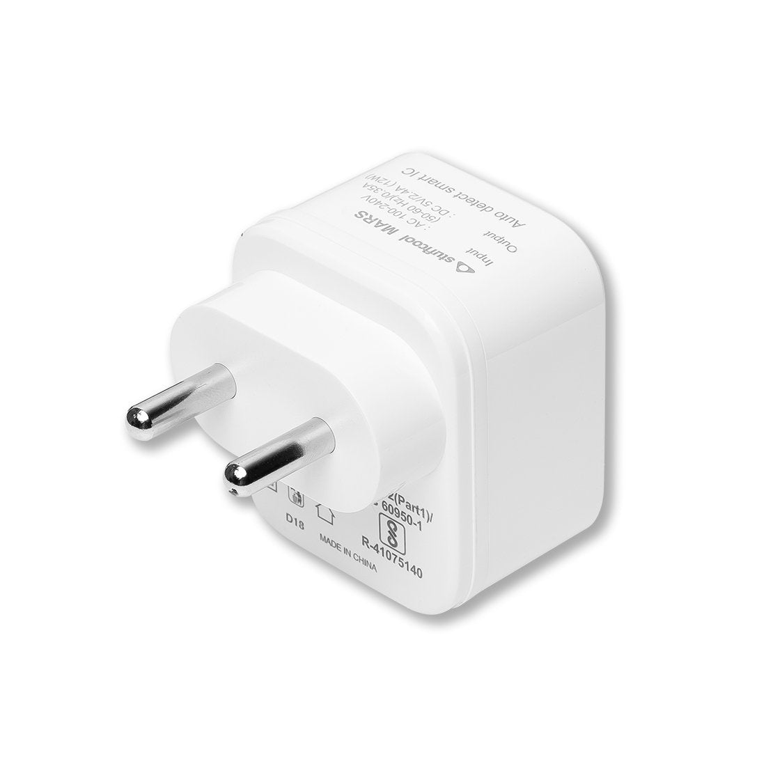 stuffcool wall charger dual usb port mars 2.4a auto detect smart ic